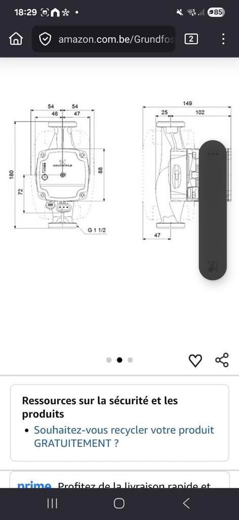 Alpha 1l circulateur neuf, Bricolage & Construction, Enlèvement