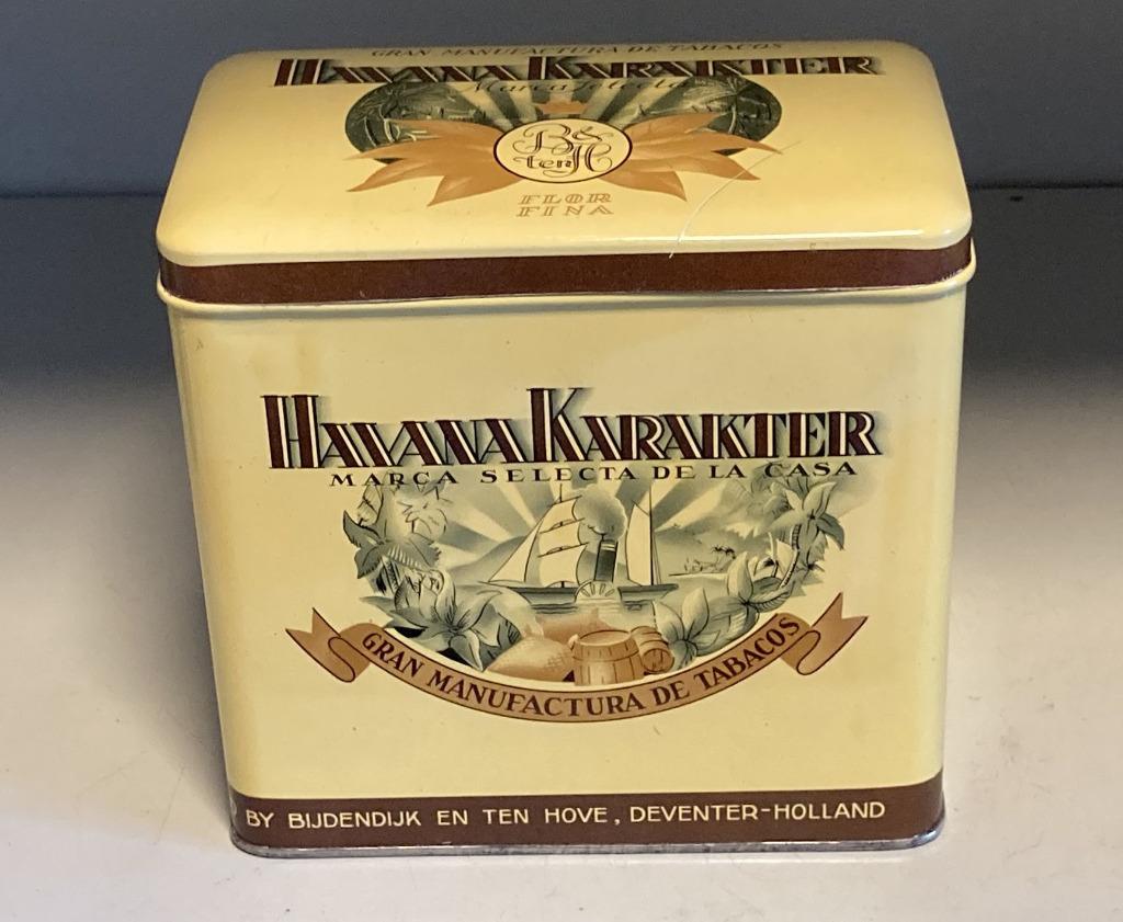 Blik sigaren Havana Karakter, Verzamelen, Blikken, Ophalen of Verzenden, Gebruikt, Overige, Overige merken