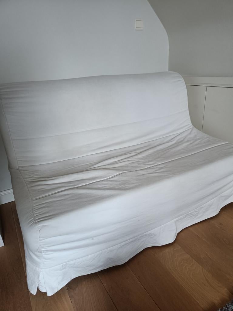 Zetelbed met 2 (zetel-) hoezen, Ophalen, Zo goed als nieuw, Twijfelaar, Crème