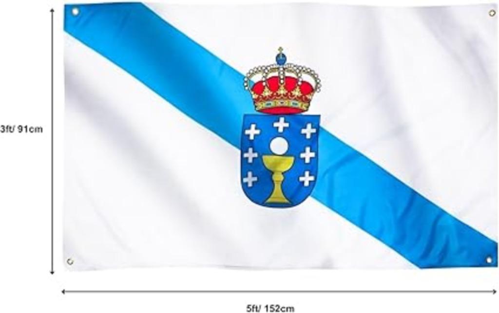 Drapeau de la Galice | 91 x 152 cm | Nouveau, Divers, Drapeaux & Banderoles, Neuf, -, -, Runesol