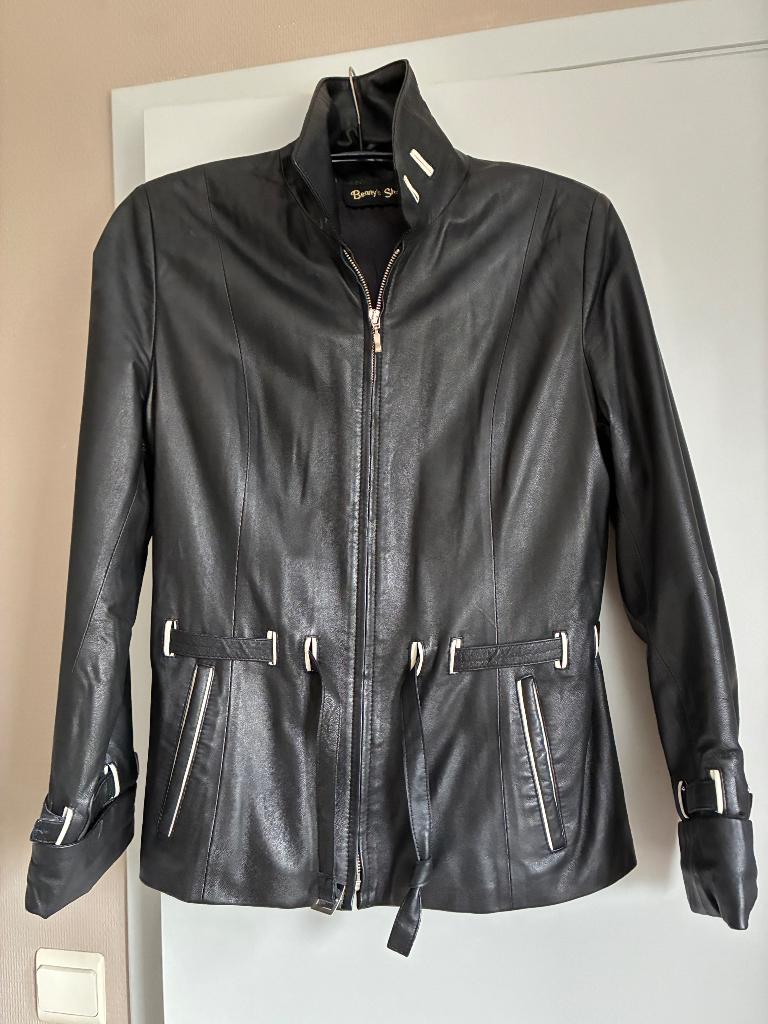 Lederen damesjassen, Kleding | Dames, Jassen | Winter, Gedragen, Maat 42/44 (L), Zwart, Ophalen
