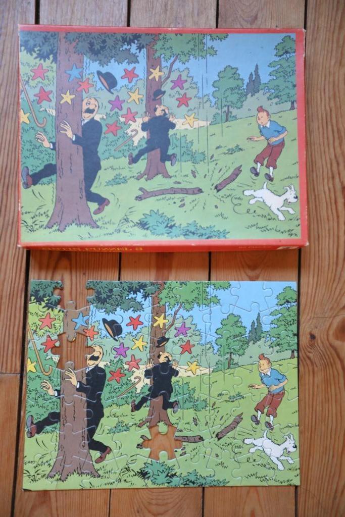 Puzzle TINTIN 1977. incomplet, Ophalen of Verzenden, Kuifje, Gebruikt, Boek of Spel