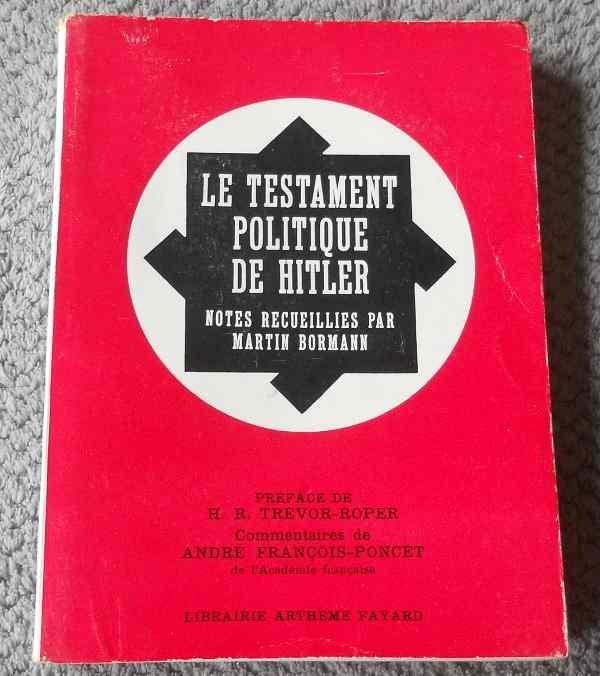 Le testament politique de Hitler, Enlèvement ou Envoi, 20e siècle ou après, Utilisé, Europe