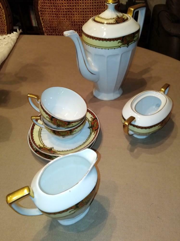 porcelein koffieservies Victoria, Antiquités & Art, Antiquités | Services (vaisselle) complet, Enlèvement