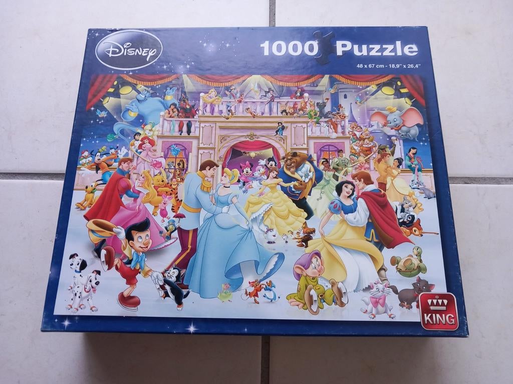 Puzzel 1000 stukjes- Disney on ice, Ophalen, 500 t/m 1500 stukjes, Zo goed als nieuw, Legpuzzel