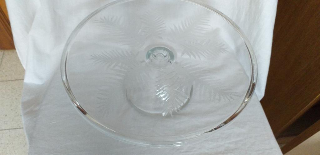 staande glazen taartschaal, Huis en Inrichting, Woonaccessoires | Schalen en Manden, Zo goed als nieuw, Glas, Ophalen of Verzenden