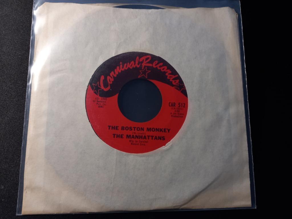 The Manhattans‎ — The Boston Monkey- Popcorn , Northern Soul, Single, Comme neuf, 7 pouces, R&B et Soul