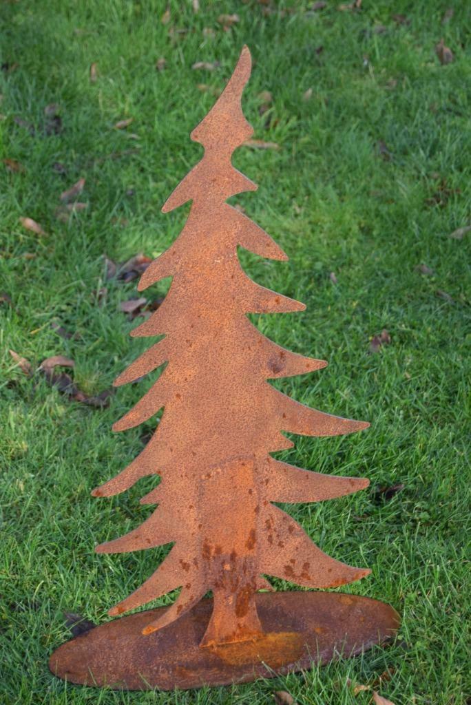 Sapin en métal rouillé sur base ovale(hauteur 80 cm), Jardin & Terrasse, Enlèvement, Neuf