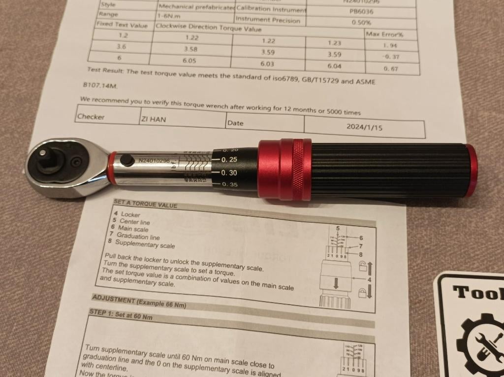 Clé dynamométrique 1/4" 1 - 6 Nm, Envoi, Neuf
