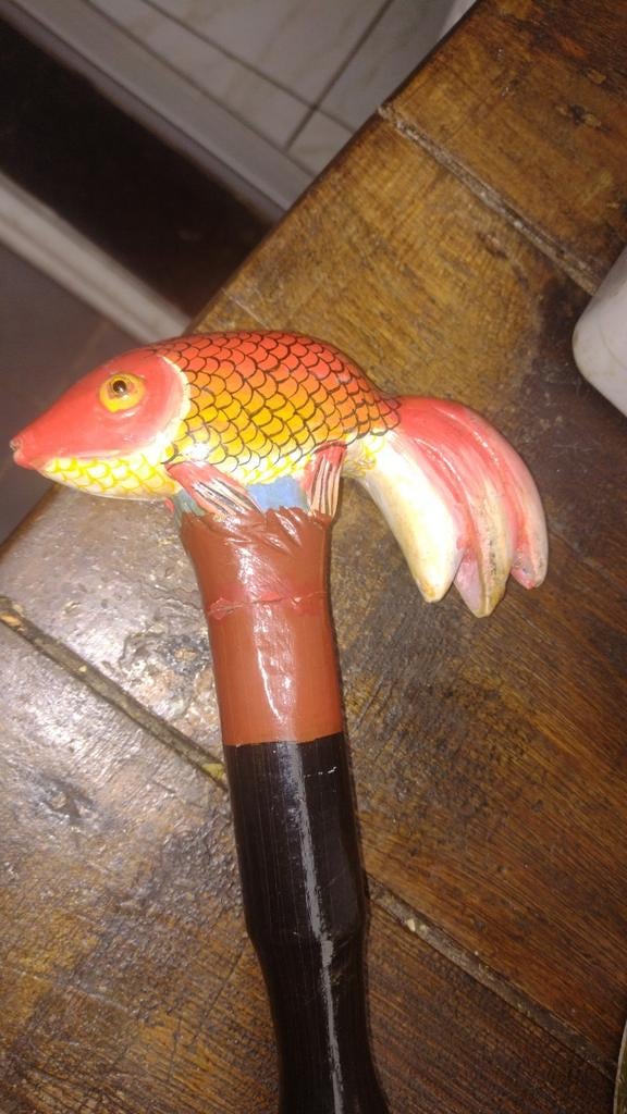 Canne de collection  poisson, Antiquités & Art, Enlèvement ou Envoi