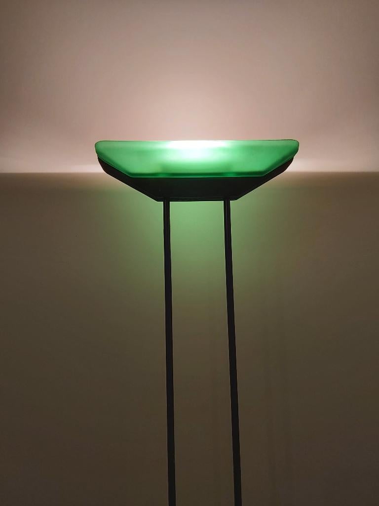 Twee staanlampen TRONCONI, groene vloerlamp, vintage, Ophalen