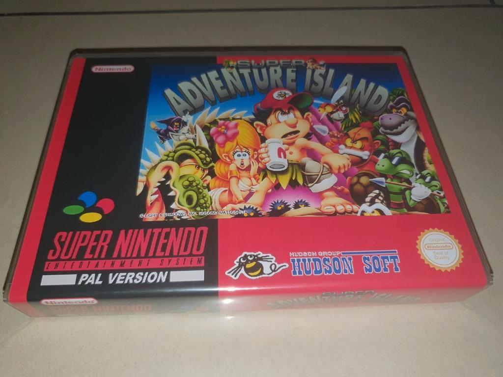 Super Adventure Island SNES Game Case, Games en Spelcomputers, Games | Nintendo Super NES, Zo goed als nieuw, Verzenden