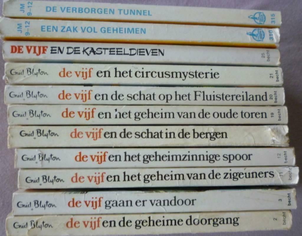 De Vijf-Enid Blyton - Nrs. 2,11,12,14,19,20,21,25,310,315, Boeken, Ophalen of Verzenden, Gelezen, Enid Blyton