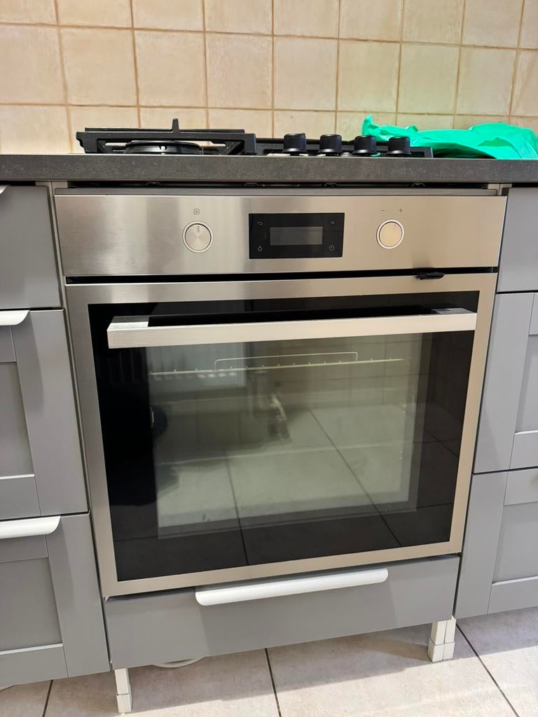 Inbouwoven RVS – perfect werkend, Ophalen, Hete lucht, Zo goed als nieuw, Oven met grill