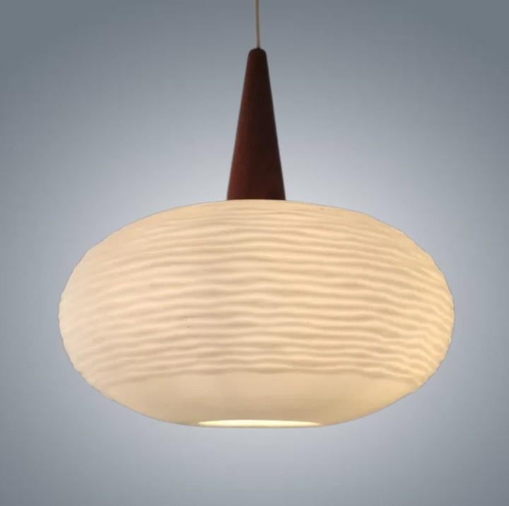 Lustre suspension Vintage Louis Kalff Philips Opaline 1960's, Enlèvement