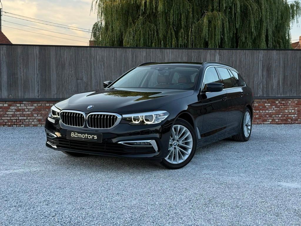 bmw 520d luxury line/hud/leder/camera/carplay/cruise/82000km, Auto's, Automaat, Euro 6, 4 cilinders, Zwart