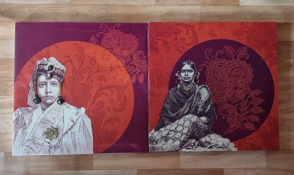 Deux tableaux de "portrait Ethnique ", Antiek en Kunst, Kunst | Schilderijen | Abstract, Ophalen