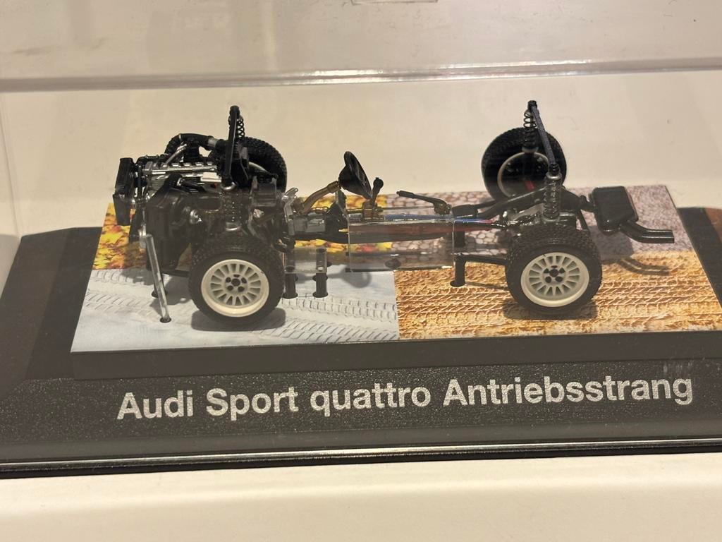 1/43Audi Sport Quattro aandrijflijn, Hobby en Vrije tijd, Ophalen of Verzenden, Zo goed als nieuw, MiniChamps