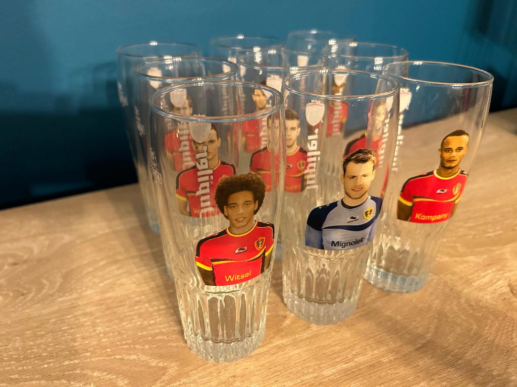 Bierglazen set Rode Duivels, Ophalen of Verzenden, Nieuw, Bierglas