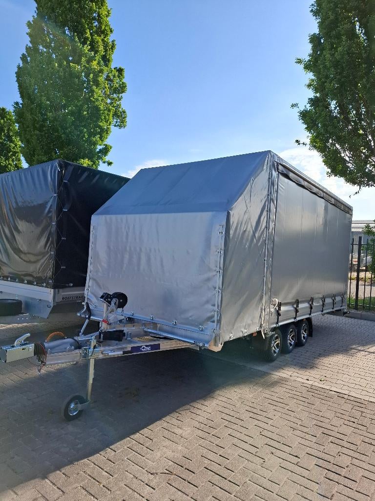 Nieuwe aluminium autotransporter 3500 kg met huif (520x210), Autos : Divers, Remorques, Enlèvement, Neuf