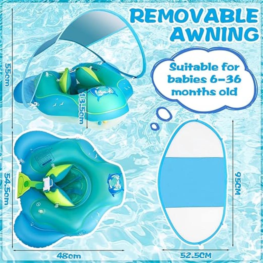 anneau de bain pour bébé avec pare-soleil LIVRAISON GRATUITE, Envoi, Neuf