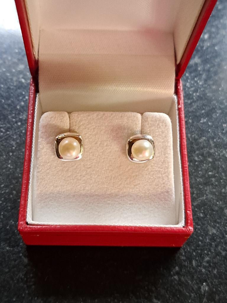 Boucles d'oreilles or Blanc 18 carats NEUVES, Bijoux, Sacs & Beauté, Boucles d'oreilles, Neuf, Enlèvement ou Envoi, Or, Blanc