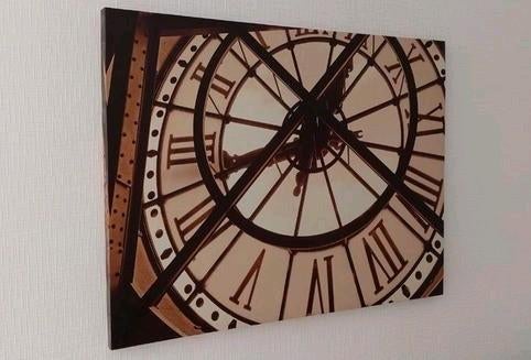 GROOT CANVAS KLOK - "DECO", Antiek en Kunst, Ophalen