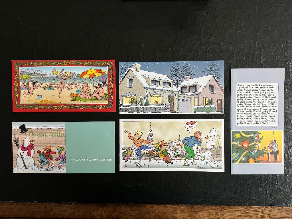 5 Kerst & Nieuwjaarskaarten KIEKEBOE, Ophalen of Verzenden, Nieuw, Merho