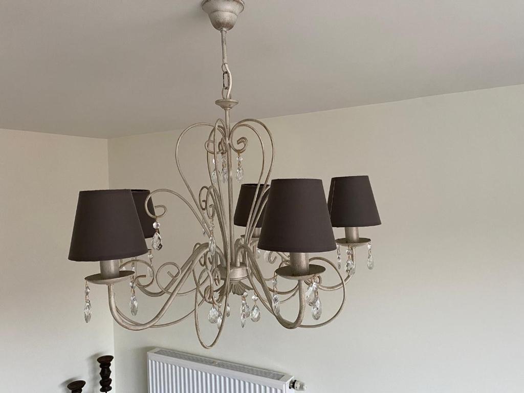 Luster (landelijk) met 5 lampen, Ophalen, Gebruikt, Landelijk