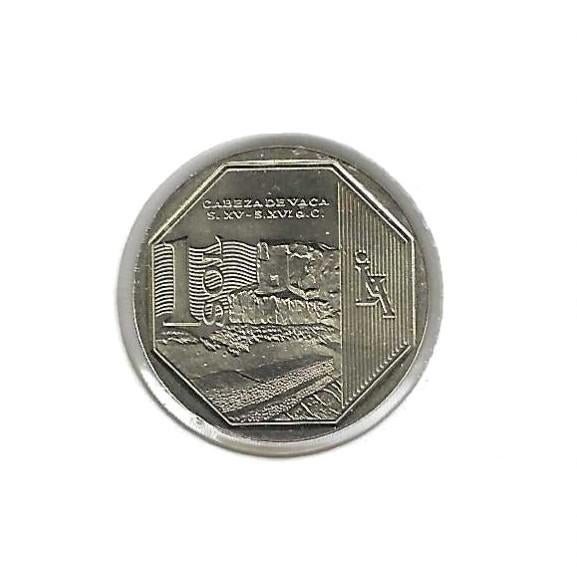 Peru, 1 Nuevo Sol 2016, Cabeza de Vaca., Postzegels en Munten, Munten | Amerika, Ophalen of Verzenden, Zuid-Amerika, Losse munt