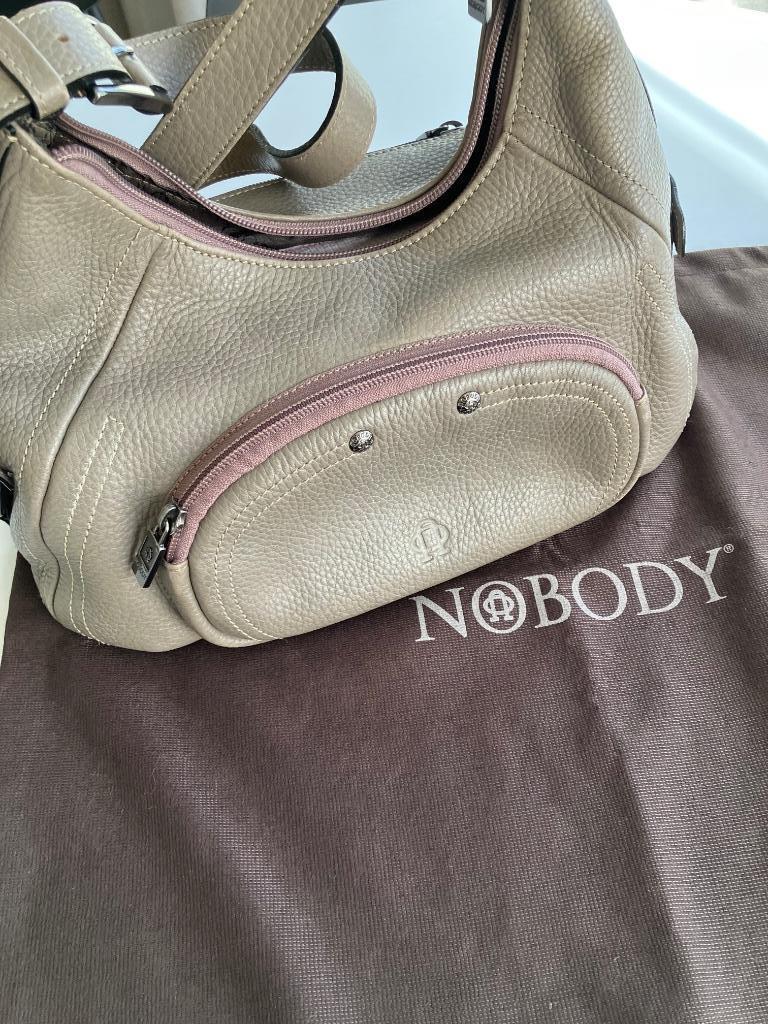 Handtas Nobody - taupe, Handtassen en Accessoires, Tassen | Damestassen, Ophalen of Verzenden, Zo goed als nieuw, Beige, Handtas