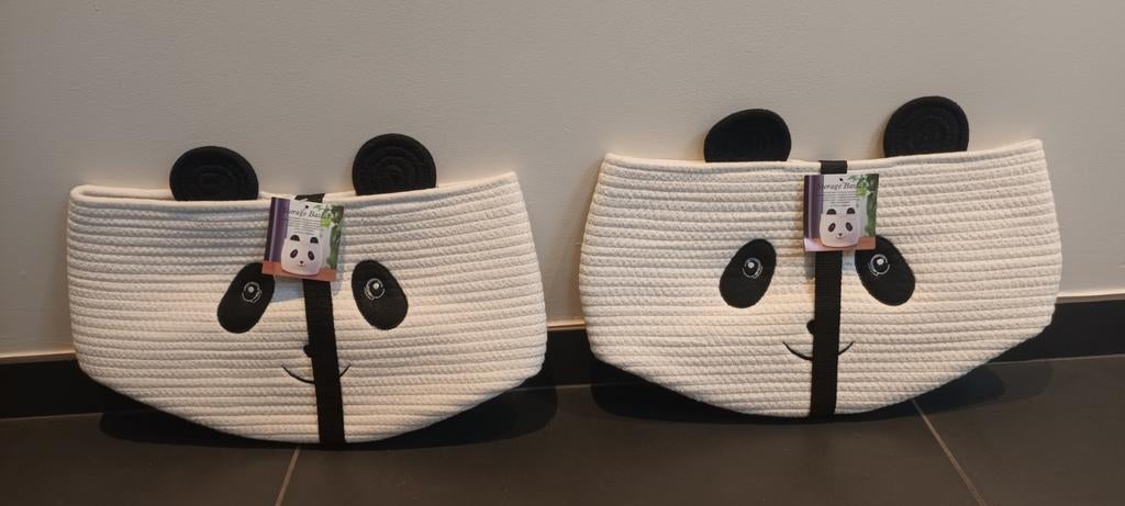 2 opbergmandjes pandabeer nieuw!, Ophalen