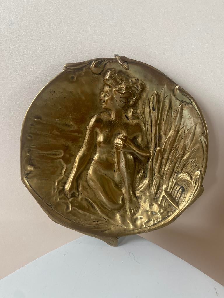 Plaque en bronze scène érotique, Antiquités & Art, Bronze