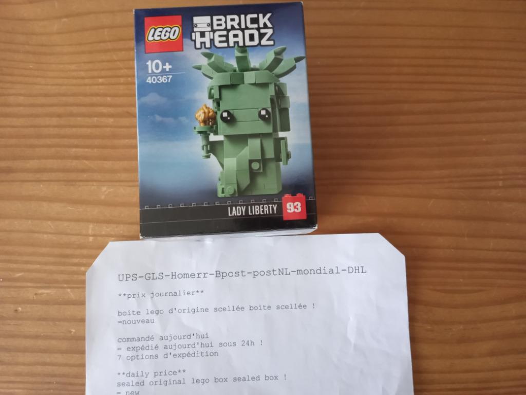 LEGO BrickHeadz 40367 -Lady Liberty -Vrijheidsbeeld -nieuw, Kinderen en Baby's, Speelgoed | Duplo en Lego, Verzenden, Nieuw, Complete set