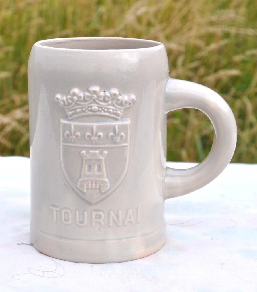 chope en gres ville de tournai 1/2 litre, Verzamelen, Biermerken, Gebruikt, Pul(len), Overige merken, Ophalen of Verzenden
