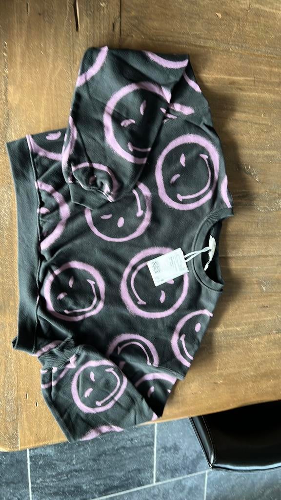 Cropped trui Smiley H&M maat 164, Kinderen en Baby's, Kinderkleding | Maat 164, Meisje, Trui of Vest, H&M, Ophalen of Verzenden