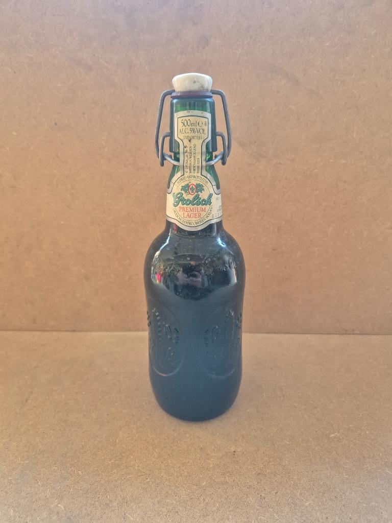 Bouteille de bière Grolsch (modèle 1), Collections, Marques de bière, Enlèvement ou Envoi, Utilisé, Bouteille(s), Grolsch