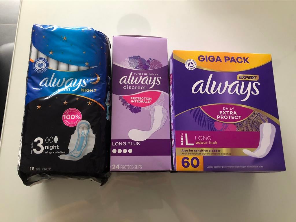 Maandverband + inlegkruisjes Always. Nieuw, Ophalen of Verzenden