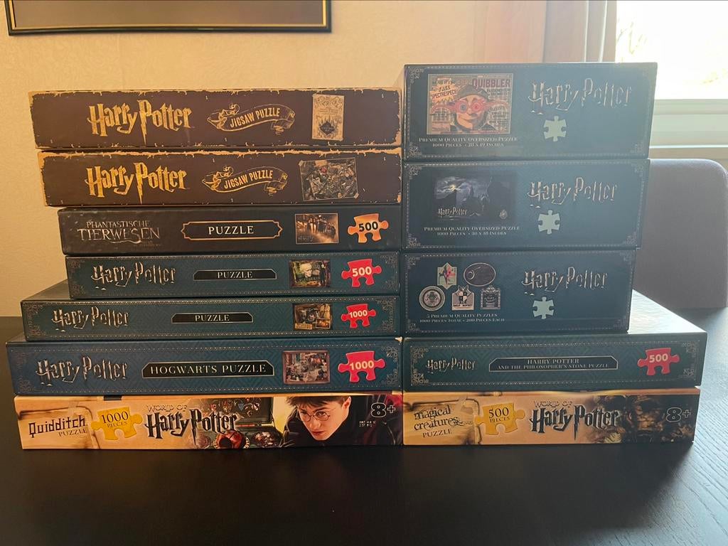 Lot 12 puzzels Harry Potter, Ophalen of Verzenden, Zo goed als nieuw, Gebruiksvoorwerp