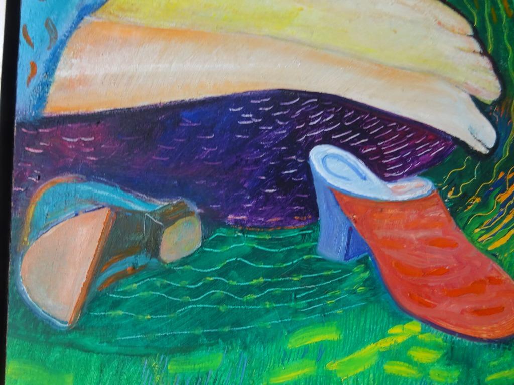 Jan Leenknegt, olie op doek, rust 1979, 68 x 58 cm,, Ophalen