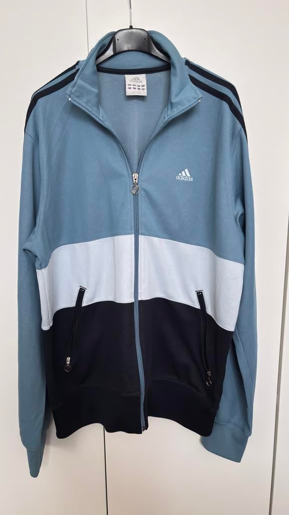 Track jacket adidas, Ophalen of Verzenden, Zo goed als nieuw, Blauw