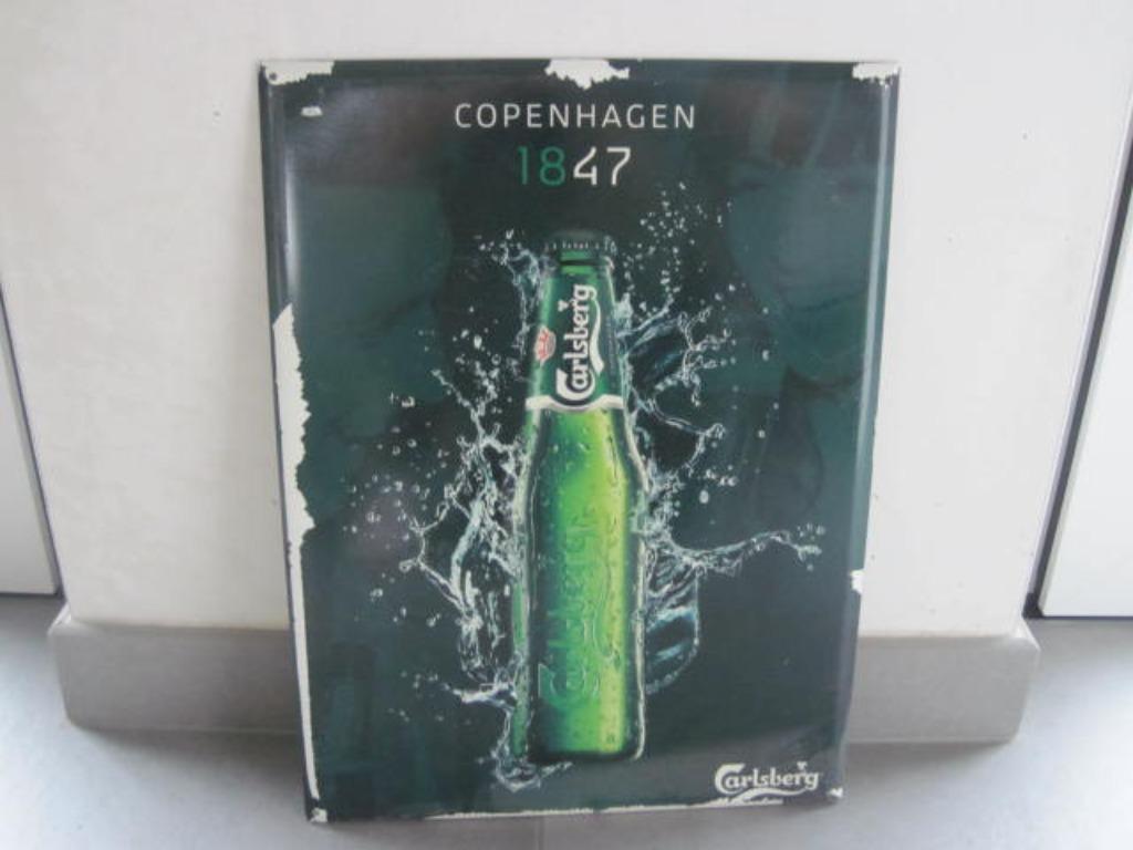 reclamebord Carlsberg, Collections, Marques & Objets publicitaires, Enlèvement, Utilisé, Panneau publicitaire