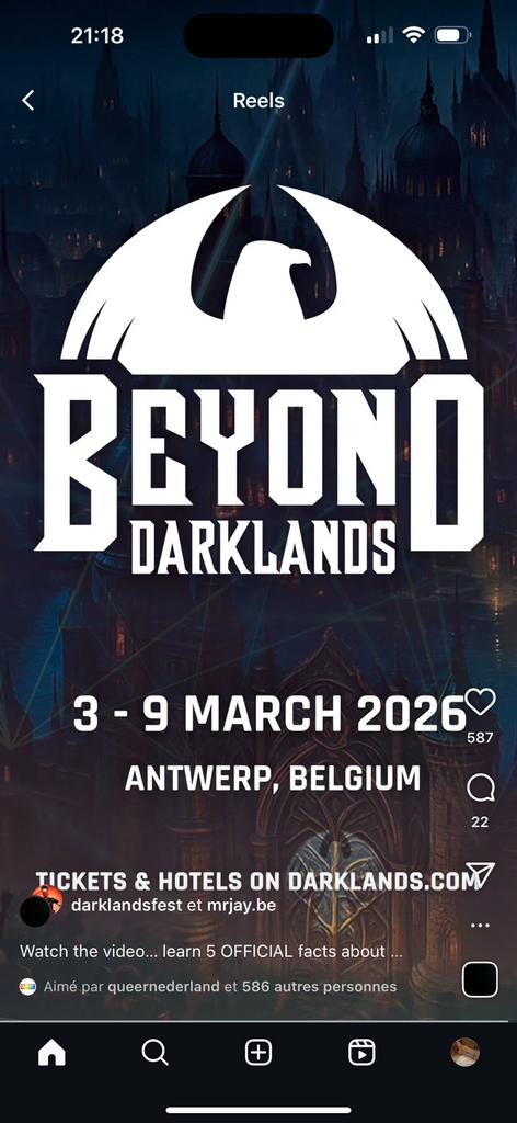 Ticket Darklands 2026, Une personne