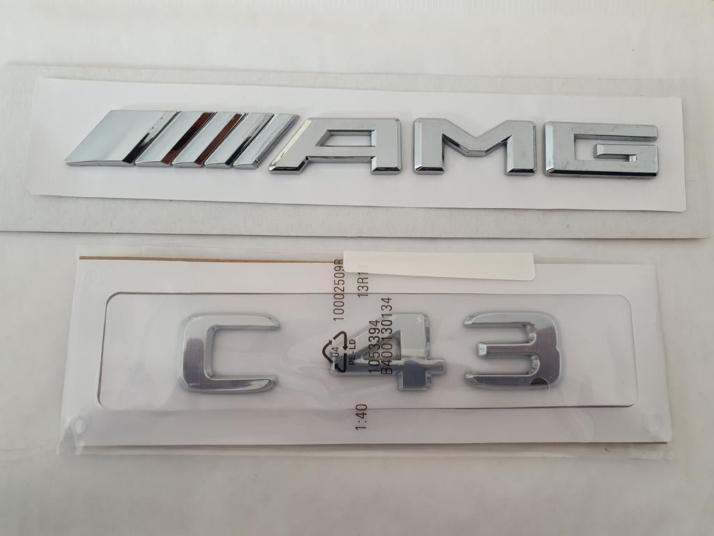 Mercedes koffer logo's Amg C43 GLE 4matic, Auto-onderdelen, Achterklep, Mercedes-Benz, Nieuw, Ophalen of Verzenden