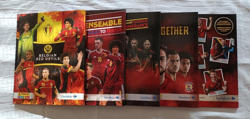 Albums Diables Rouges 2014 - 2016 - 2018 - 2022, Enlèvement ou Envoi, Comme neuf, Autocollants et Photos
