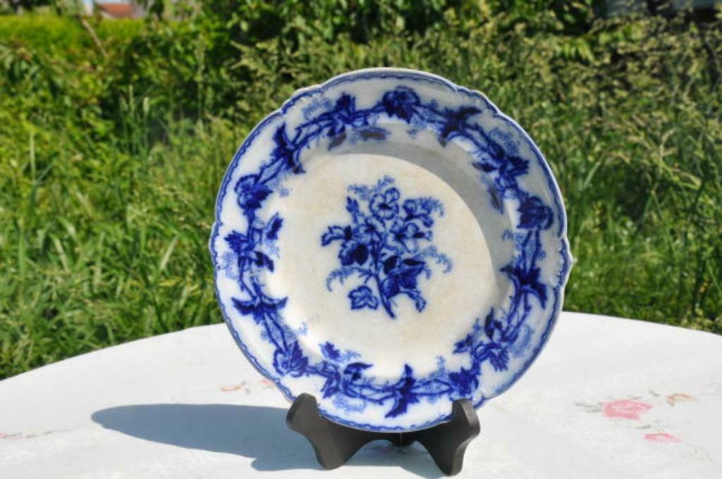 §  assiette ancienne fleur bleu, Enlèvement ou Envoi