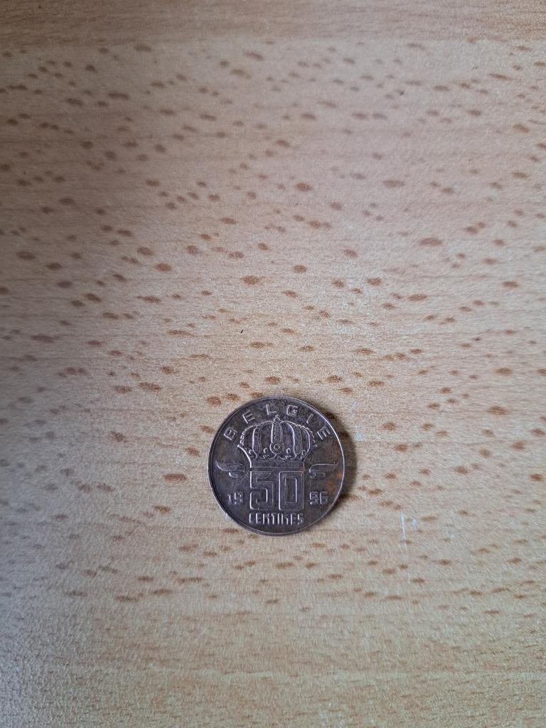 Belgische 50 centimes munt uit 1956., Ophalen, België, Losse munt