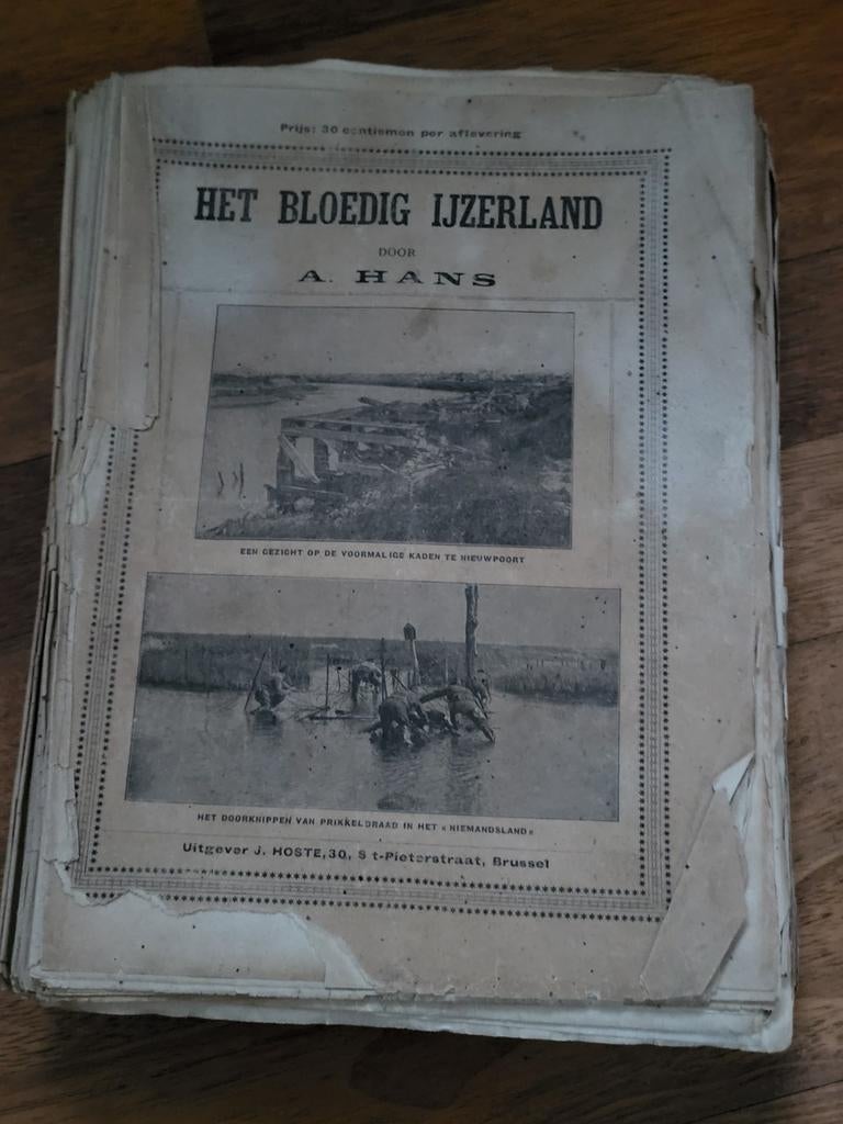 Het bloedig Ijzerland Abraham Hans 1920, Antiek en Kunst, Ophalen of Verzenden