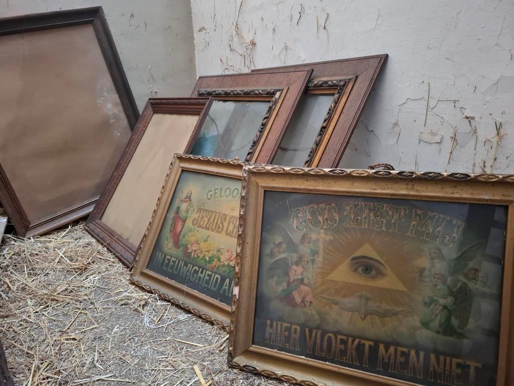 7 foto of schilderij kaders lot, Antiek en Kunst, Ophalen