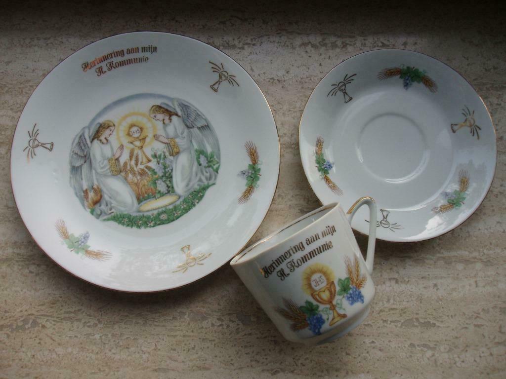 Communie ontbijtsetje vintage, Ophalen of Verzenden, Zo goed als nieuw